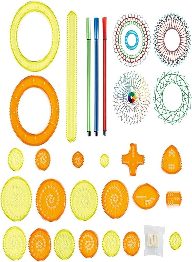 squishy 27Pcs Spirograph Set for Kids, Magic Kit, Creative Drawing Toy for Kids, Ideal Birthday Return Gift for Boys and Girls - Image 1